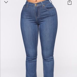 Fashion nova flare jeans.